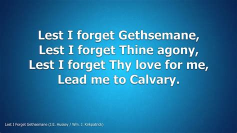 lest we forget gethsemane lyrics